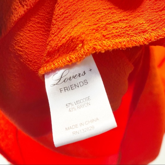 LOVERS + FRIENDS Orange Arm Slit Mini Dress - Picture 8 of 8